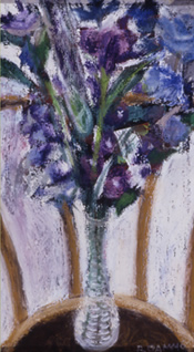 Painting of a still-life with flowers